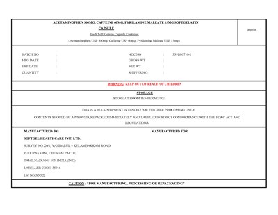 Bulk Label (Aceta Caffeine And Pyrilamine)